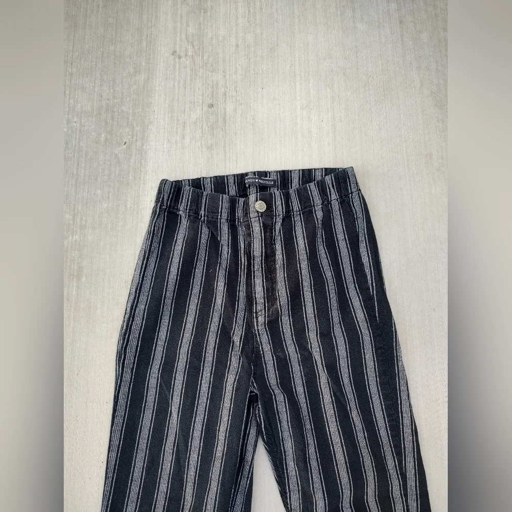 Brandy Melville Striped Black and Gray Pants - Picture 2 of 3